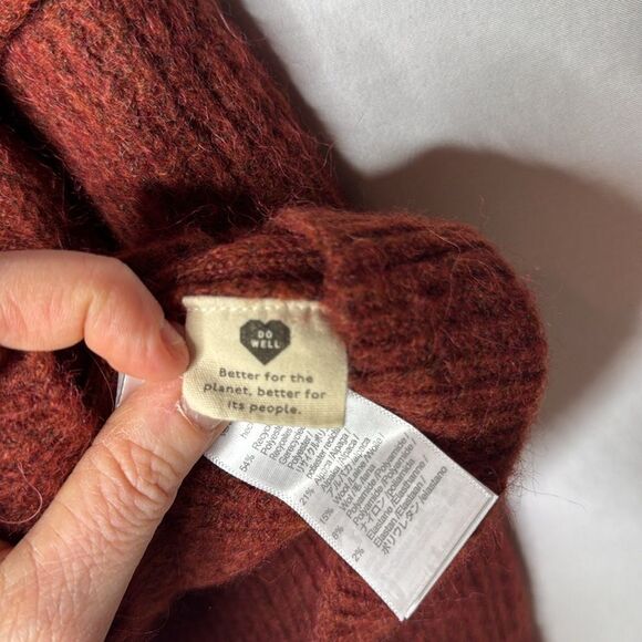 Madewell Cable Havener Burnt Orange Sweater. Size Medium. - Picture 10 of 13